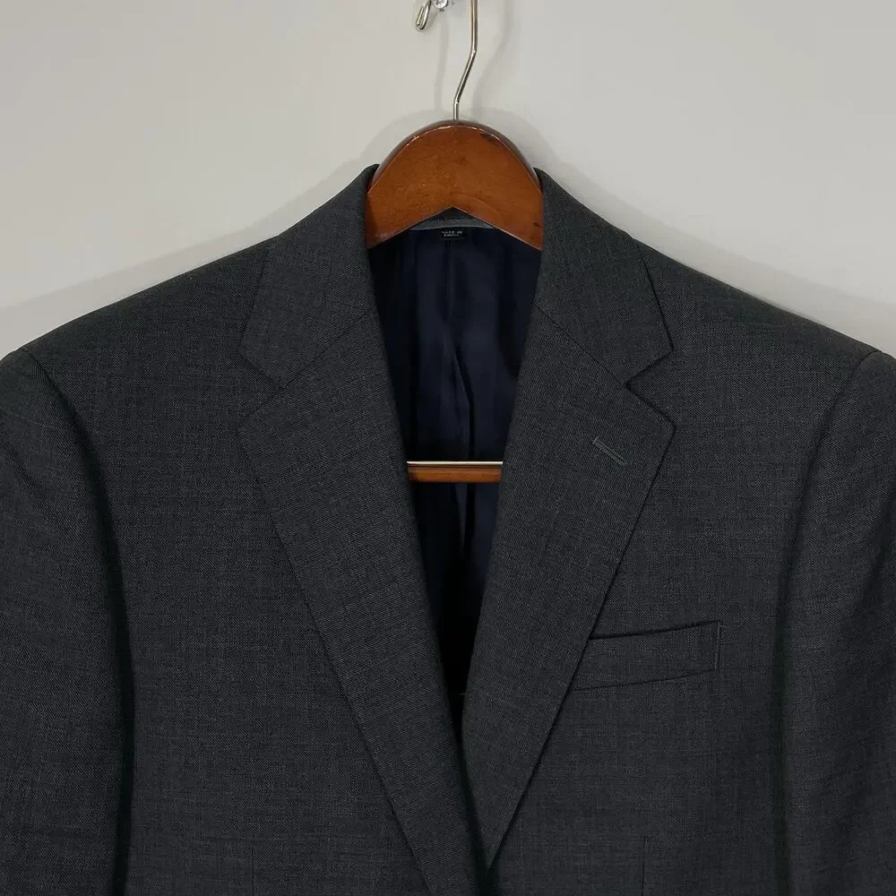 J Crew Ludlow 38R Charcoal Gray Blazer Tollegno 1900 Stretch Wool Classic Fit